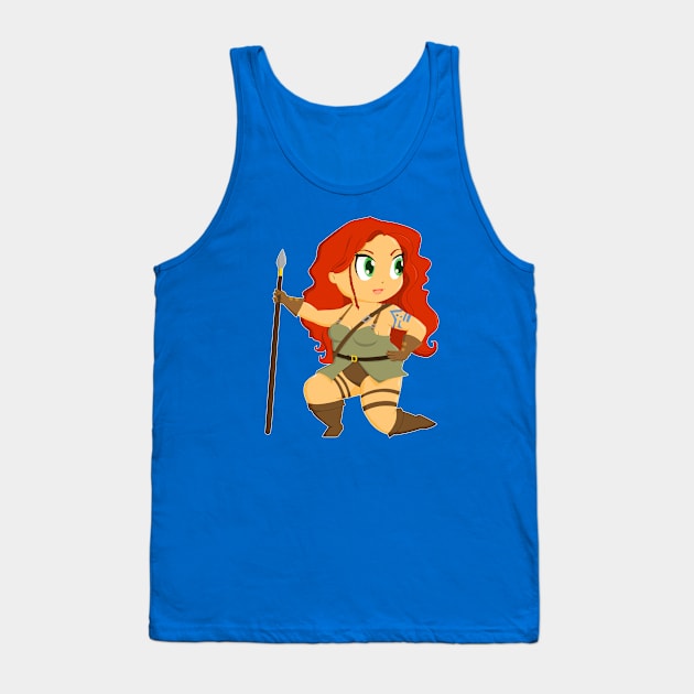 Ruby the Red Warrior Tank Top by scoffin